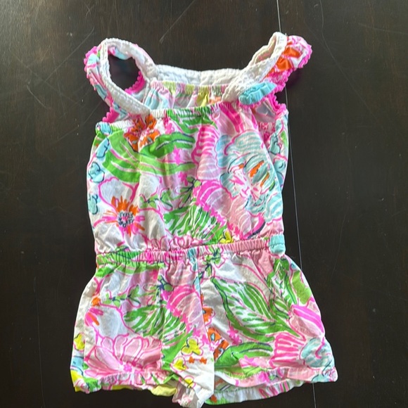 Lilly Pulitzer for Target Pink and Green Romper Tropical Delight - Picture 4 of 4